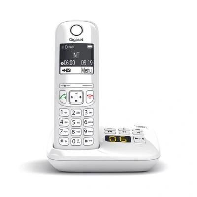 Afbeelding van Gigaset witte dect draadloze telefoon met antwoordapparaat gigaas690ablanc