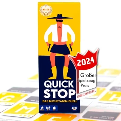 Afbeelding van ATM Gaming Quickstop Het letterduel kaartspel voor tieners en volwassenen snel gek 2 7 spelers vanaf 10 jaar familiespel