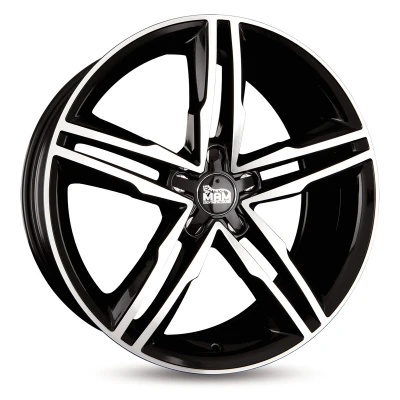 Afbeelding van MAM 5 gat 18duim 112mm lichtmetalen Velg A1 zwart vooraan gepolijst MAMA18018511230BFP