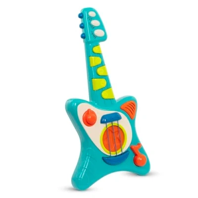Afbeelding van Battat Lil&#039; Rocker gitaar Blauwe met liedjesboekje Akoestische, elektrische en liedmodi, peuters, kinderen, 2 jaar Meer