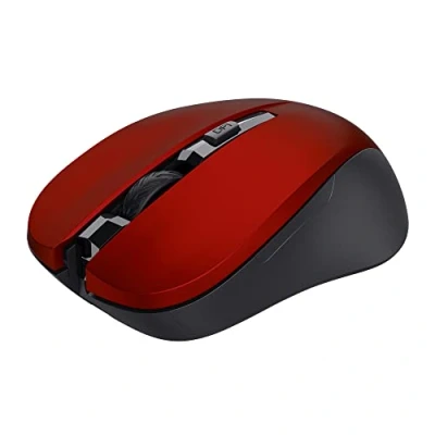 Image de Trust Silent Click Mydo Souris droitiers et gauchers 4 boutons sans fil 2.4 GHz récepteur USB rouge