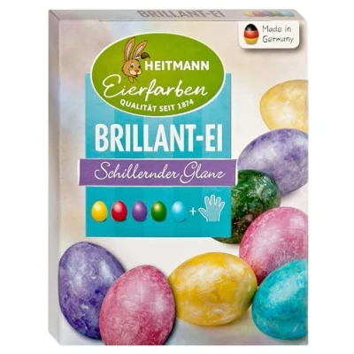 Afbeelding van Heitmann Eierfarben, BrillantEi vloeibaar glanseffect 5 kleuren voor witte en bruine eieren, iriserend