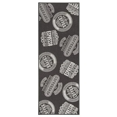 Afbeelding van Andiamo 291165 Keukenloper &quot;Coffeeshop&quot; / Antracietkleurige Laagpolige Loper Van 100% Polyamide 1 X Tapijt (67 120 Cm)