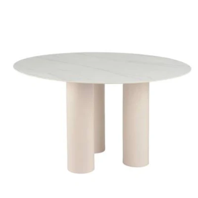 Afbeelding van Eettafel Wout Keramisch Wit Rond 130cm Giga Meubel