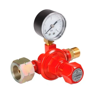 Afbeelding van ROTHENBERGER Industrial 032100E propaanregelaar met manometer traploos verstelbaar 0,5 4 bar