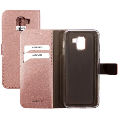 Afbeelding van Mobiparts Saffiano Wallet Case Samsung Galaxy J6 (2018) Pink