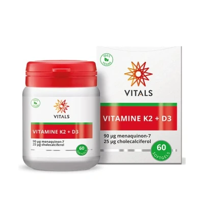 Afbeelding van Vitals Vitamine K2 + D3 Softgels
