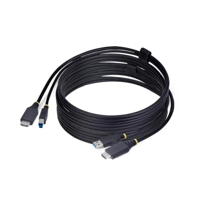 Afbeelding van StarTech.com HU12210 KVM CABLE toetsenbord video muis (kvm) kabel Zwart 3,1 m