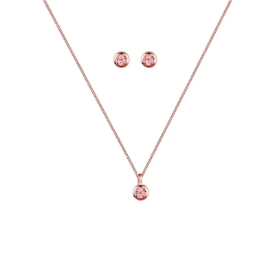 Afbeelding van Elli Jewelery SET Classic Oorbellen rosagoldcoloured, Dames, Maat: 45, Rosagold coloured