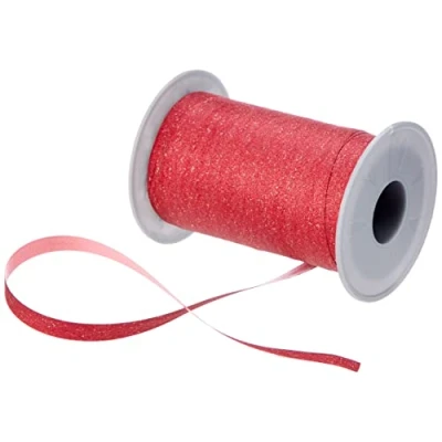 Afbeelding van Krullint Glitter Bordeaux Rood 10mm