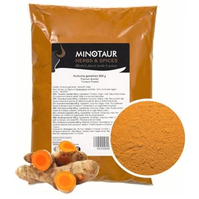 Afbeelding van Minotaur Kruiden Gemalen kurkuma, zacht kurkumapoeder, 2 x 500 g (1 kg)