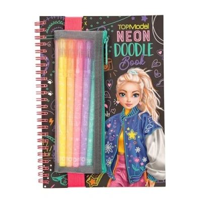 Afbeelding van Depesche TOPModel neon doodle kleurboek