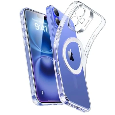 Afbeelding van ESR Beschermhoes voor iPhone 16, compatibel met MagSafe, camerabescherming, schokbestendig, vergeling en krasbestendig, magnetische telefoonhoes Zero serie,