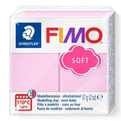 Afbeelding van Staedtler FIMO Soft, 8020 205 Extreem zachte boetseerklei, ovenhard, voor beginners en kunstenaars, 57 gram roze pastelbrood
