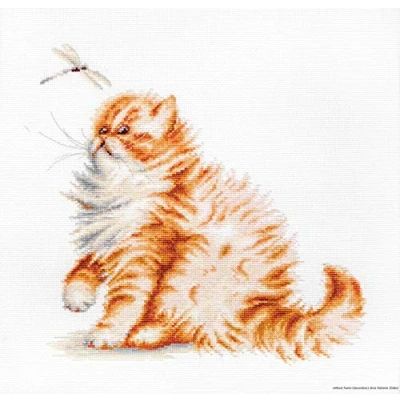 Afbeelding van Luca S borduurpakket Kitten with a Dragonfly B2270