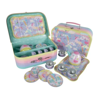 Afbeelding van Floss &amp; Rock Thee Servies Unicorn 15 delig met muziek multi