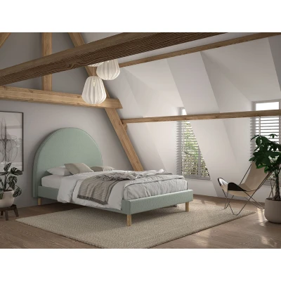 Afbeelding van KidsOnly Moon Groen Bouclé Bed 140 x 200 cm