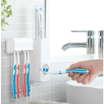 Afbeelding van Tandpastadispenser met tandenborstelhouder