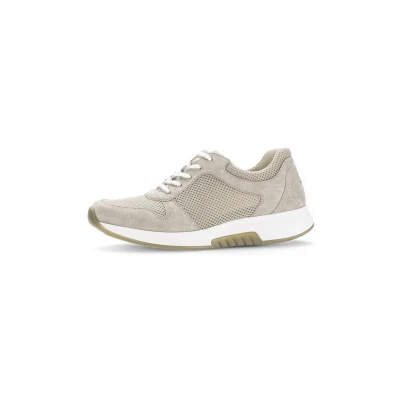 Afbeelding van Gabor Sneaker LOW Sneakers laag, Dames, Maat: 41, Beige Imitatieleer/ textiel