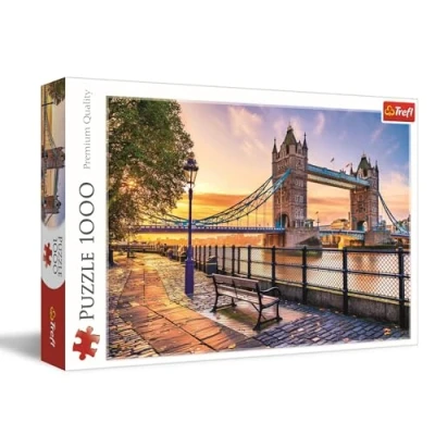 Afbeelding van Trefl Tower Bridge, Londen puzzel met 1000 stukjes DIY monumenten, creatief entertainment, vrije tijd, voor volwassenen en kinderen vanaf 12 jaar