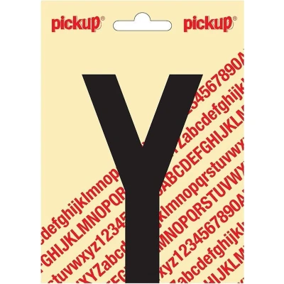 Afbeelding van Plakletter Nobel Sticker zwarte letter Y rotterdam Pickup