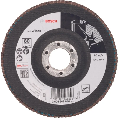 Afbeelding van Bosch Accessories 2608607640 X581 Lamellenschijf Diameter 125 mm Boordiameter 22.33 RVS 1 stuk(s)