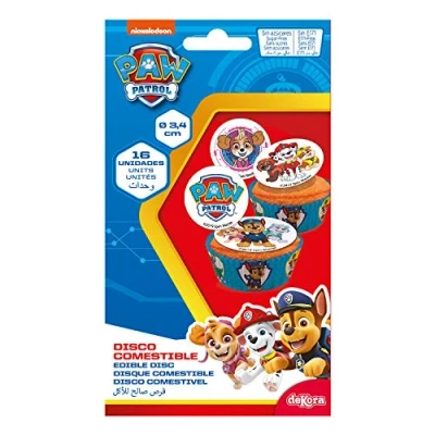 Afbeelding van PAW PATROL Mini eetschijf, 16 stuks, 3,4 cm, glutenvrij, zonder azokleurstoffen, 2 stuks