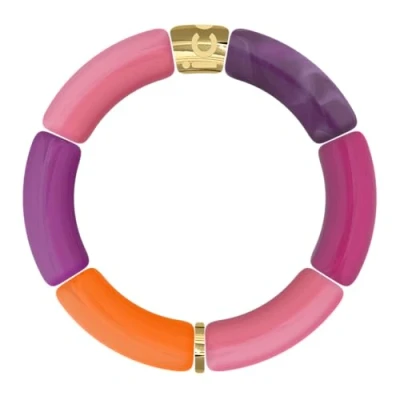 Afbeelding van ICE Jewellery Bella armband roze paars oranje mode roze, en voor dames, Acryl, Acryl