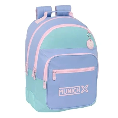 Afbeelding van Schoolrugzak Munich Mellow Blauw Roze Celeste 32 x 42 15 cm