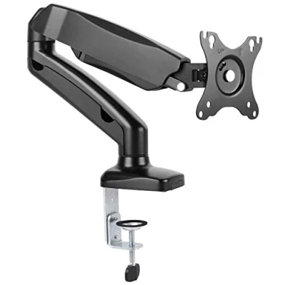Afbeelding van RICOO TS9311 PC monitorhouder, 13 27 inch (33 69 cm), draaibaar, kantelbaar, scharnierarm, gasveer, montage tafelklem, VESA 100 x 100, zwart