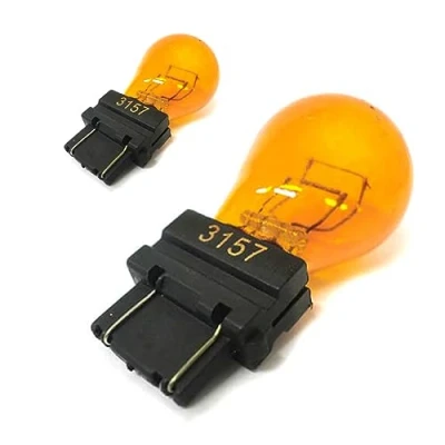 Afbeelding van 2 stuks 12V autolampen, dimlicht, grootlicht, mistlicht, enz. (3157 Amber T25 PY27/7W W2.5x16q, 12 V, 27/7 W)