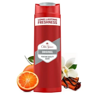 Image de Old Spice Gel douche et shampooing 3 en 1 pour homme, 400 ml, parfum frais durable de qualité parfumée, les cheveux le visage
