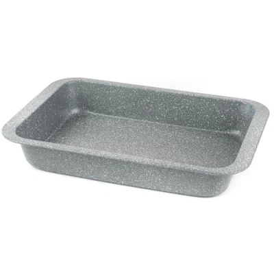 Afbeelding van Salter BW02774G Marmeren braadpan met antiaanbaklaag, 36 cm, van licht koolstofstaal, gemakkelijk te reinigen, rechthoekige aan de bovenkant, ovenvast tot 220 C, zonder