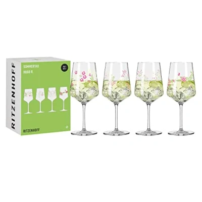 Afbeelding van RITZENHOFF Hugo 6041003 aperitiefglazen, 500 ml, meerkleurig, bloemenmotief, serie Sommertau Made in Germany