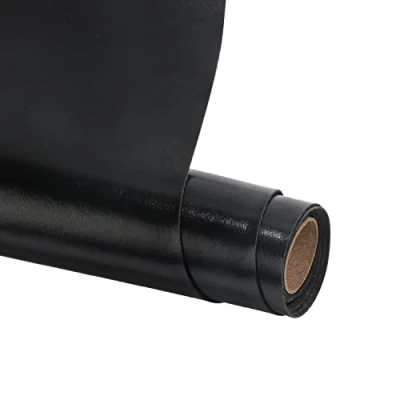 Afbeelding van Kunstlederen sticker 150 x 40 cm reparatie patch van leer glad oppervlak zelfklevende lederen voor banken, handtassen, jassen, autostoelen zwart
