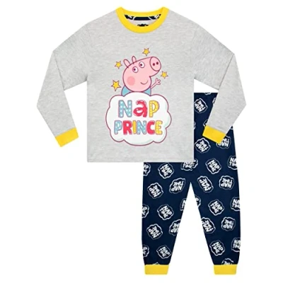 Afbeelding van Pyjama&#039;s uit de familie Peppa Pig passend bij George en Heren Dames Kids, kinderen