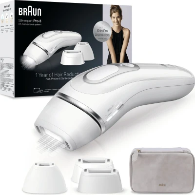 Afbeelding van Braun IPL Ontharingsapparaat Silk expert Pro 3 ontharing voor thuis Etui koppen PL3230