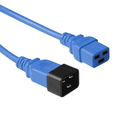 Afbeelding van Microconnect PE2019B09 electriciteitssnoer Blauw 0,9 m C20 stekker C19