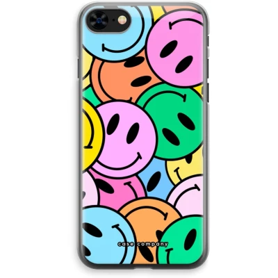 Afbeelding van Case Company® iPhone 8 hoesje Smiley N1 Soft Cover Telefoonhoesje Bescherming aan alle Kanten en Schermrand