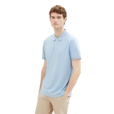 Image de TOM TAILOR Polo piqué basique pour homme 1031006, 32245 Washed Out Middle Blue, S