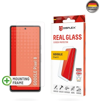 Afbeelding van Displex Real Glass Premium Screenprotector met Applicator voor Google Pixel 8 Transparant