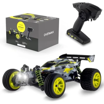 Afbeelding van Overmax x Pace RC Auto 45 km/u, 1:18 schaal, 4 andrijving, 100 m bereik, led verlichting, 30 minuten speeltijd, onafhankelijke vering, TÜV gecertificeerd, ideaal cadeau voor kinderen 14+