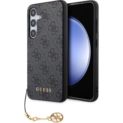 Afbeelding van Guess Charm Back Cover Hoesje Zwart Geschikt voor Samsung Galaxy S24