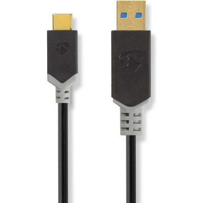 Afbeelding van Nedis Ccbw61600At10 Kabel Usb 3.1 Type C Male A 1,0 M Antraciet