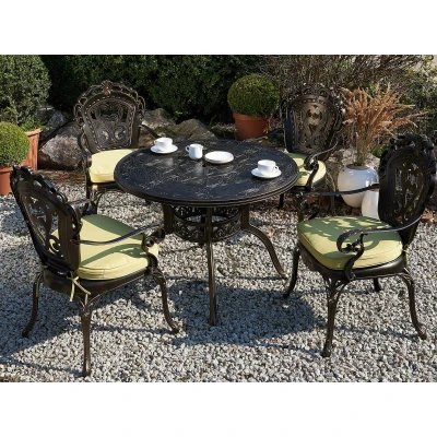 Afbeelding van Beliani SAPRI Tuintafel Bruin 100 x cm Aluminium