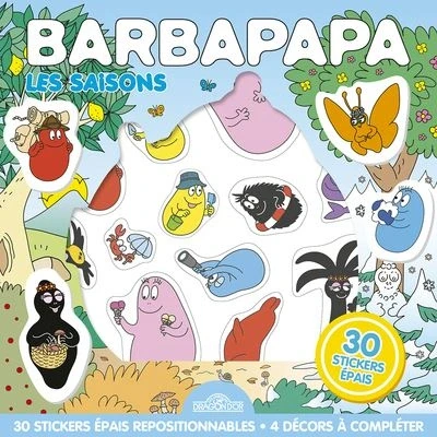 Image de Barbapapa Pochette de stickers repositionnables Les saisons