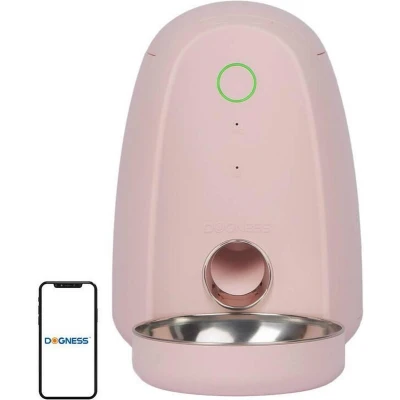 Afbeelding van Dogness Slimme voerautomaat met plastic bakje WIFI mini (roze)) (2 l), Voerbakje