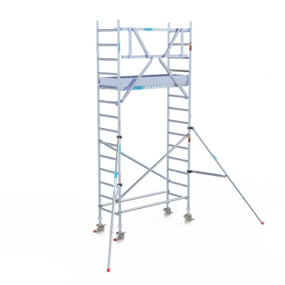 Afbeelding van Gevelvrije rolsteiger 0.75x1.90x5.20m werkhoogte &quot;houten platformen&quot;