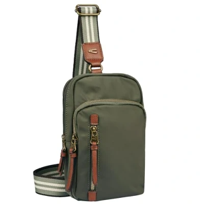 Afbeelding van camel active Schoudertas mobiele telefoon Bari Sling Backpack Khaki Donkergroen