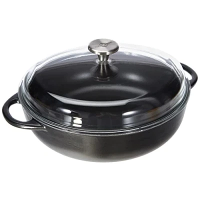Afbeelding van Kuchen Profi Braadpannen gietijzer met glasdeksel 28cm